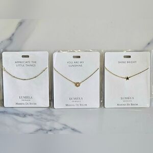 [BUNDLE OF 3] NEW Lumela Gold Necklaces (APPRECIATE, SUNSHINE, SHINE BRIGHT)